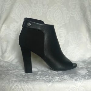 Black Peep Toe Booties